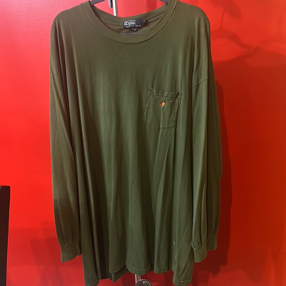 Mens POLO Ralph Lauren long sleeve green Tee